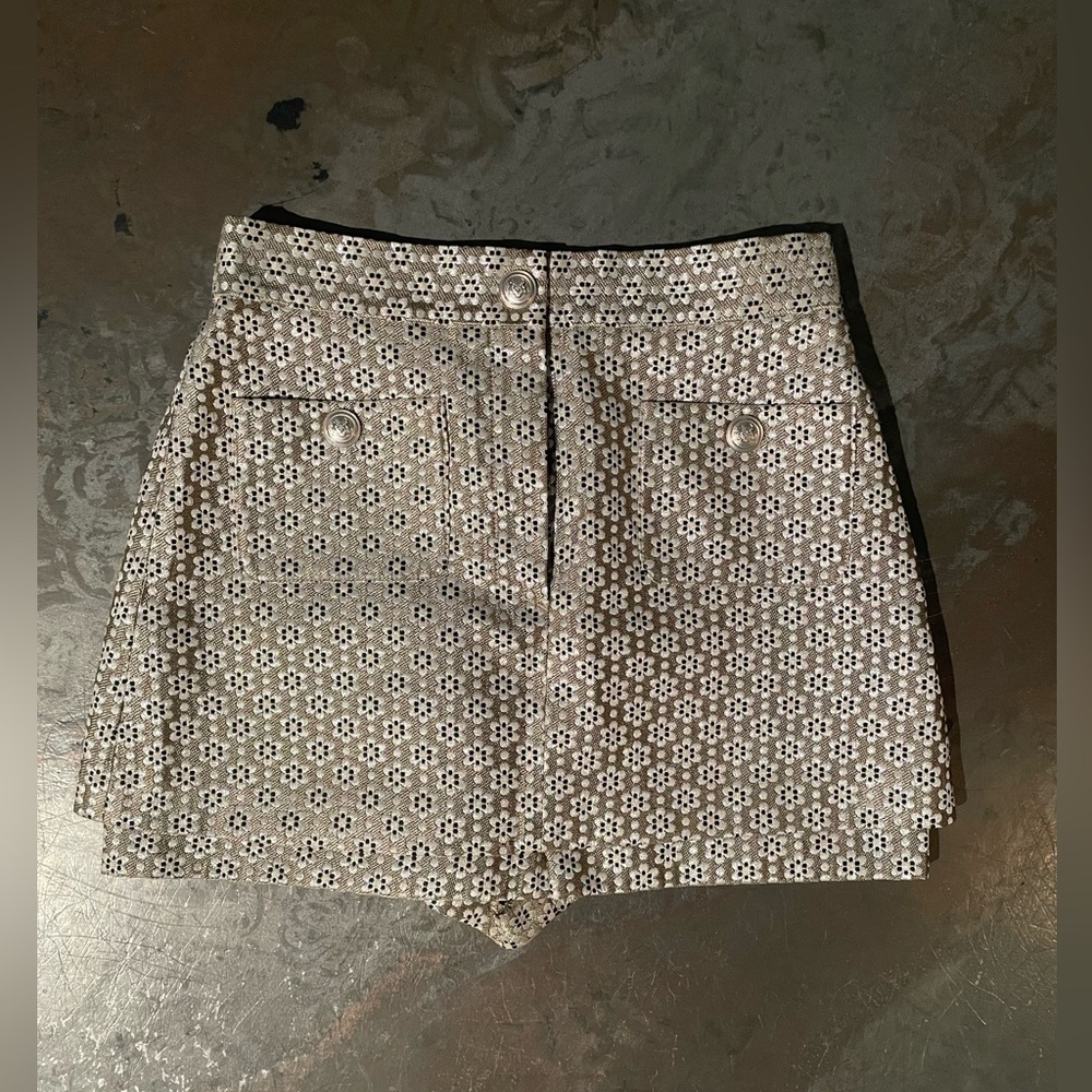 Maje Ivane floral Metallic jacquard skor